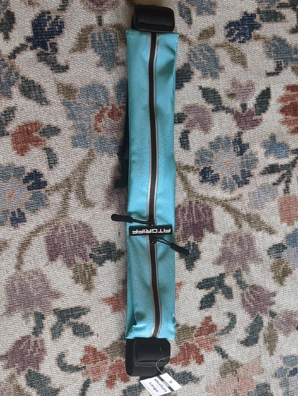 Light Blue Fitgrip Reflective Running Belt